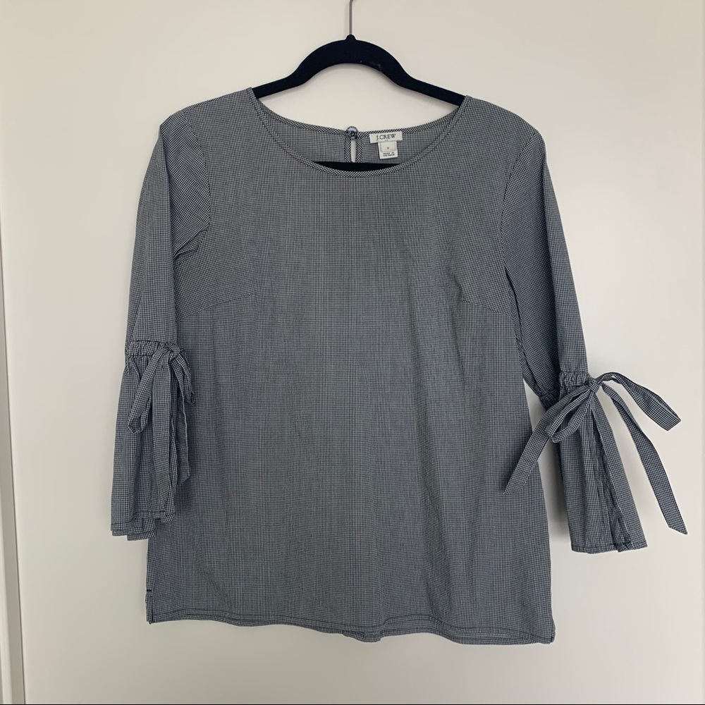 Jcrew gingham print top